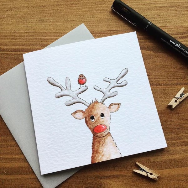 christmas card ideas drawing