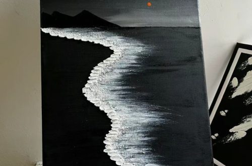 black canvas painting