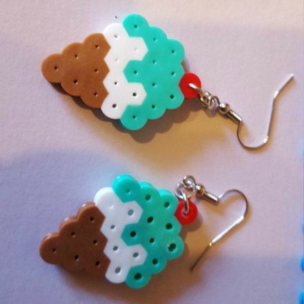 perler bead earrings