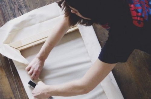 stretched canvas for painting