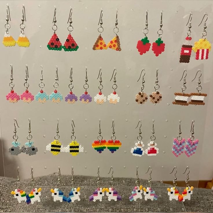 perler bead earrings