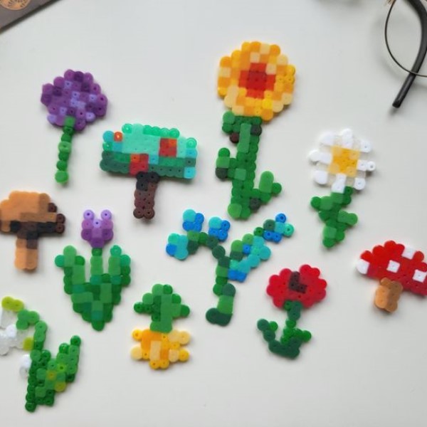 perler bead flowers