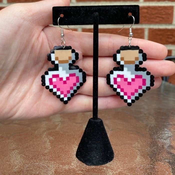 perler bead earrings
