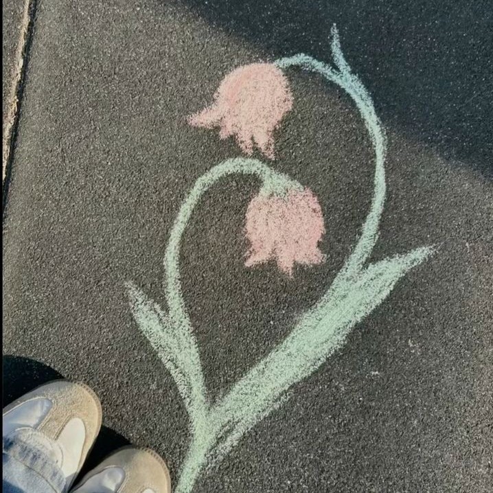 chalk flowers