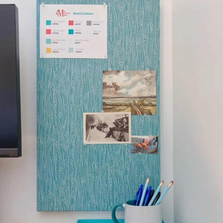 fabric bulletin board